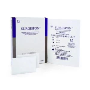 Губка гемостатическая Surgispon хирургическая стерильная 80x50x10мм №1- цены в Лимане