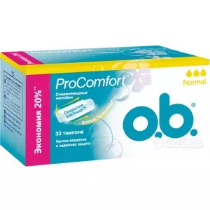 Отзывы о препарате Тампоны o.b. Pro Comfort Normal N32 7808