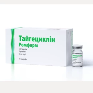 Тайгециклин Ромфарм лиофилизат для раствора для инфузий 50мг флакон №10- цены в Переяслав - Хмельницком
