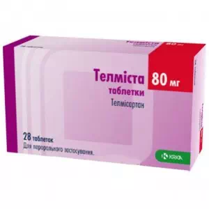 ТЕЛМІСТА таблетки по 80 мг №28 (7х4)- ціни у Дніпрі