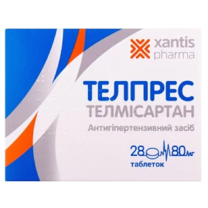 Інструкція до препарату Телпрес таблетки по 80 мг №28