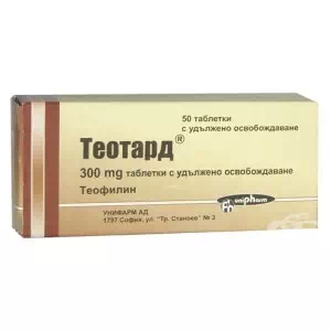 ТЕОТАРД таблетки прол./д. по 300мг №50 (10х5)- ціни у Дніпрі