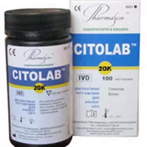 Тест CITOLAB 2GK смужка для визначення глюкози кетонів- ціни у Лимані