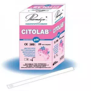 Тест CITOLAB pH смужка д опр.у вагін. виділеннях N25- ціни у Горішні Плавні