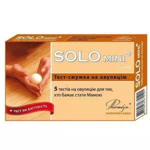 Тест на овуляцию SOLO mini №5 полоска+тест для определения беременности- цены в Киверцах