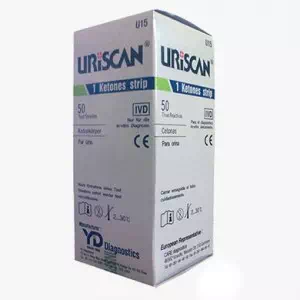 Тест-полоска Uriscan U15 1 для анал.мочи показ.Кетонов N50- цены в Днепре