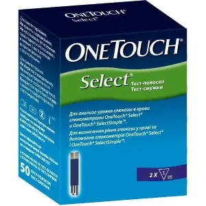 Тест полоски One Touch Select №50- цены в Днепре