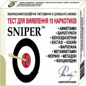 Тест SNIPER для визначення 10 наркотичних речовин Багатопрофільний- ціни у Нікополі