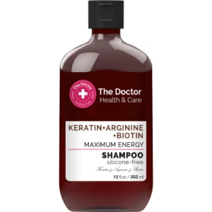 Відгуки про препарат Шампунь для волосся The Doctor Health&Care Кератин+аргінін+біотин Максимальна сила 355мл