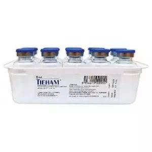 Тієнам 50 мг порошок для приготування розчину для інфузій 20 мл флакон №10- ціни у Южноукраїнську