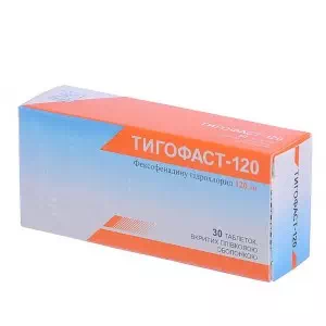 ТИГОФАСТ-120 таблетки, в/плів. обол., по 120мг №30 (10х3)- ціни у Броварах