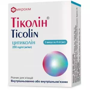 Тіколін р-р д/ін.250мг/мл амп.4мл №10- ціни у Тернополі