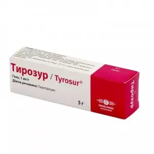 Інструкція до препарату Тирозур гель 1 мг/г по 25 г у тубах