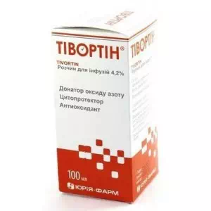 ТІВОРТІН розчин д/інф., 42 мг/мл по 100 мл- ціни у Одесі