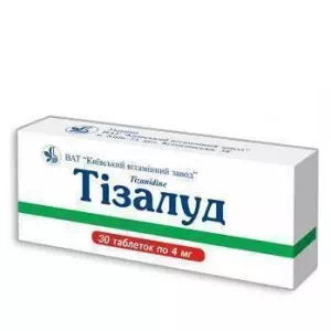 Тизалуд таблетки 4мг №30- цены в Черкассах