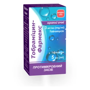 Тобраміцин-Фармекс краплі очні 3 мг/мл по 5 мл №1- ціни у Харкові