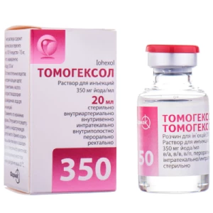 Томогексол флакон раствор для инъекций 350мг йода 1мл 20мл №1- цены в Одессе