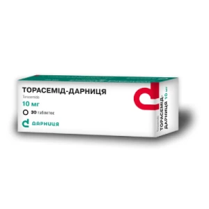 Торасемід-Дарниця таблетки по 10 мг №30- ціни у Кривому Розі