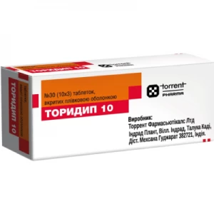 Відгуки про препарат Торидип 10 табл. 10мг №30