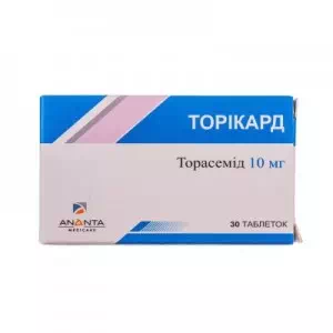Торикард таблетки 10мг №30 (10х3) блист.в уп.- ціни у Одесі