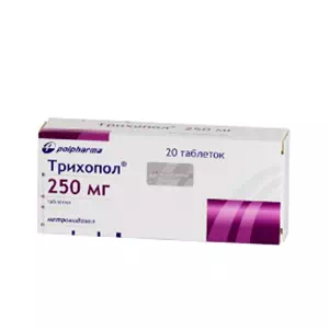 Трихопол таблетки 250мг №20- ціни у Крижанівці
