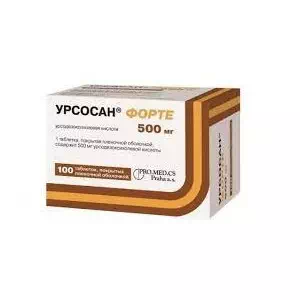 Урсосан форте таблетки, в/плів. обол. по 500 мг №30 (10х3)- ціни у Покровську