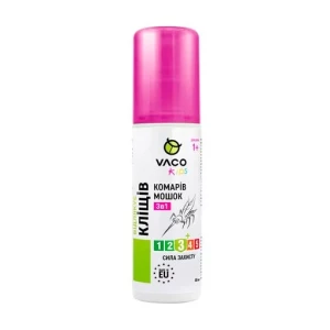 Vaco Kids спрей 3в1 від комарів кліщів мошок для дітей від 1року 80 мл- ціни у Покрові