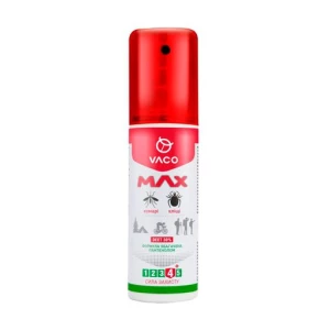 Vaco Max спрей от комаров клещей мошек DEET 30% с пантенолом 80мл- цены в Житомир