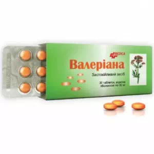 Валерианы экстракт таблетки 30мг №30 (Медика)- цены в Днепре