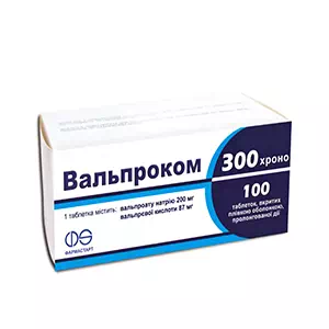 Инструкция к препарату Вальпроком таблетки 300мг №100
