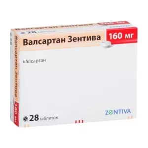 Инструкция к препарату Валсартан-Н-Зентива таблетки 160 12.5мг №28