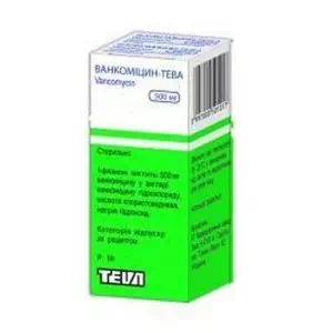 Ванкомицин-ТЕВА порошок для приготовления раствора для инъекций 500мг флакон №1- цены в Знаменке