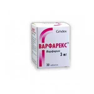 Варфарекс таблетки 3 мг №30- ціни у Кременчуці