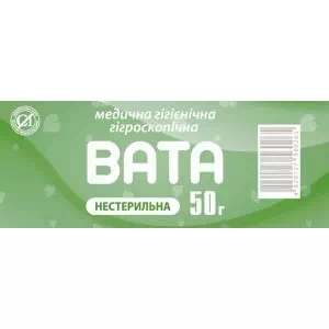 Вата нестерильна Dr.White Екобинт медична гігроскопічна, ролик, 50 г- ціни у Києві