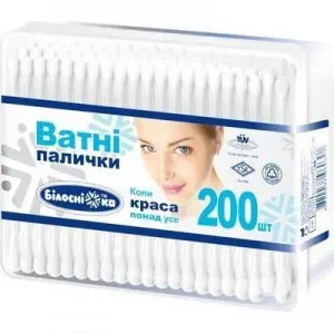 Ватные палочки Белоснежка в упаковке №200- цены в Южноукраинске