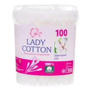 Lady Cotton Палички ватні в банці 100шт- ціни у Вишневому
