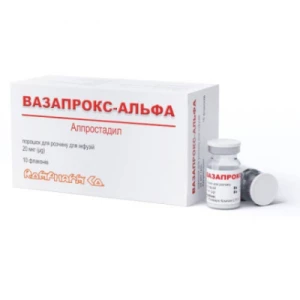 Вазапрокс-альфа порошок для раствора для инфузий по 20 мкг №10- цены в Никополе