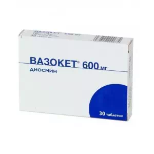 ВАЗОКЕТ таблетки по 600 мг №30 (15х2)- ціни у Запоріжжі