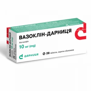 Вазоклин-Дарниця таблетки покрытые оболочкой 10мг №28- цены в Мариуполе