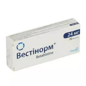 Відгуки про препарат ВЕСТІНОРМ ТАБ.24МГ №30(10X3)