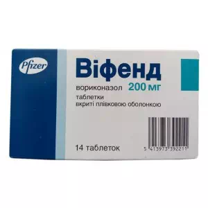 Віфенд таблетки, в/плів. обол. по 200 мг №14 (7х2)- ціни у Запоріжжі