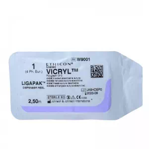 Инструкция к препарату Викрил 1 лигапак катушечный фиолетовая нитка 2.5м W9001