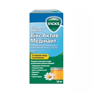 Инструкция к препарату Викс Актив Мединайт сироп 120мл