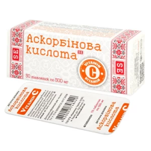 Витамин-ка Аскорбиновая кислота SE таблетки 0,5г №50- цены в Каменское