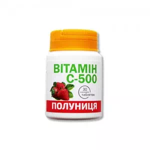 Витамин С-500 клубника табл.0.5г №30- цены в Новомосковске