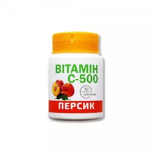 Витамин С-500 персик табл.0.5г №30- цены в Першотравенске