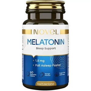 Вітаміни NOVEL Мелатонін 1.5мг таблетки жувальні №60- ціни у Дніпрі
