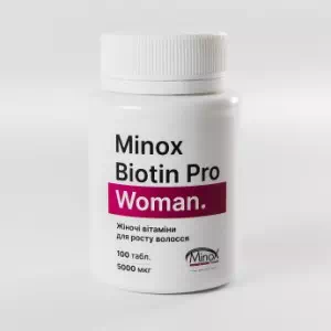 Вітаміни Minoх Biotin Pro Woman д росту волосся табл.№100- ціни у Першотравенську