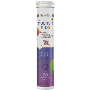 Витамины NOVEL Multivit Kids таблетки шипучие №20- цены в Виннице