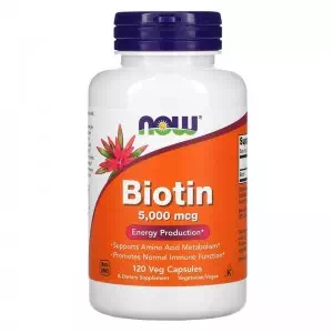 Витамины NOW Биотин 5000мкг капсулы №30- цены в Кривой Рог
